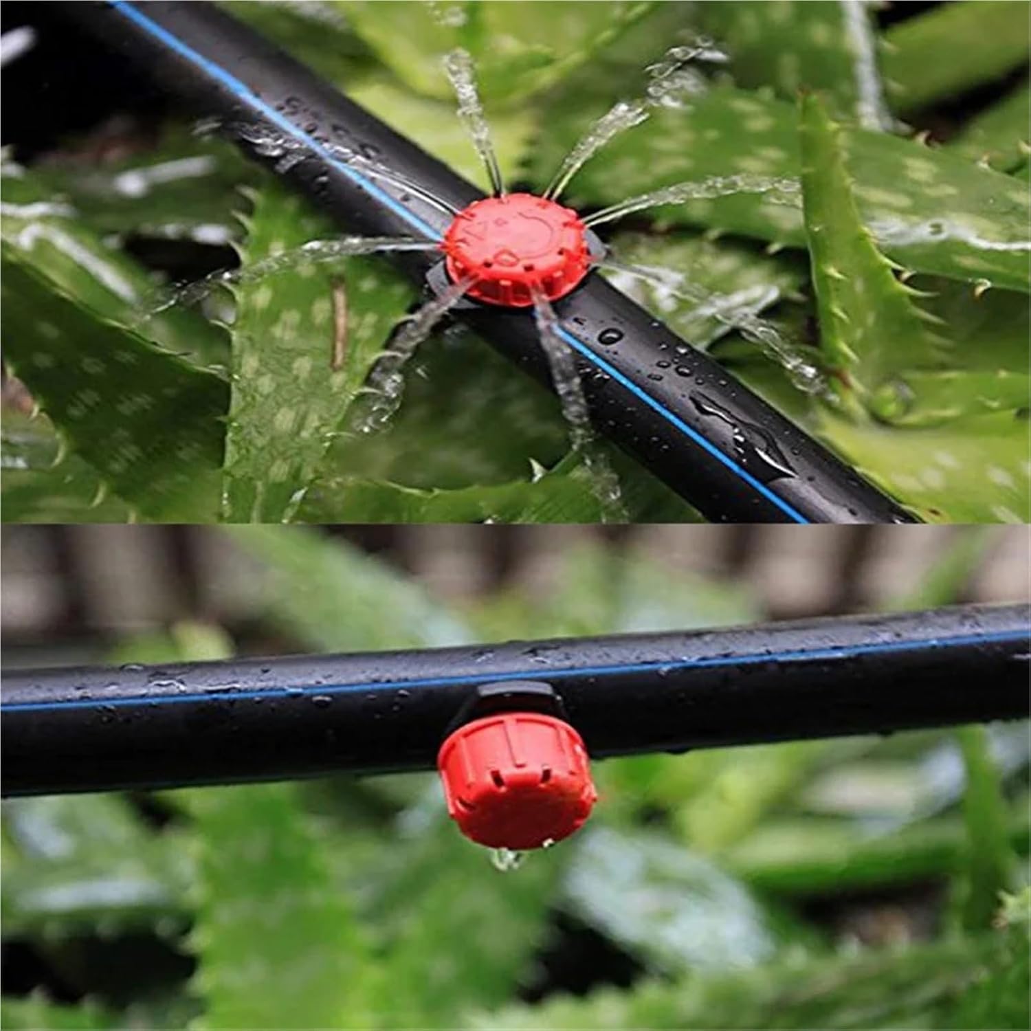 Drip Irrigation Emitters 400Pcs 360 Degree Adjustable Irrigation Drippers Sprinklers 1/4 Inch Emitters Drip