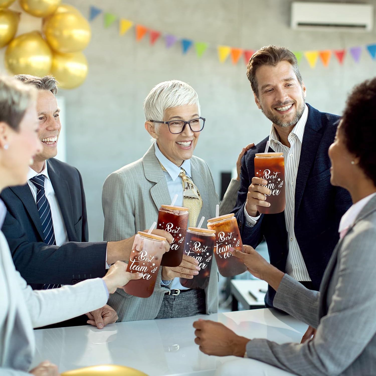 12 Set Employee Appreciation Gifts Bulk, Thank You Gifts for Coworker Staff Teacher Nurses Team, 16oz Can Shaped Beer Glass Cups Gift Box with Card for Women Men, Teacher's Day/Nurses Week image 5