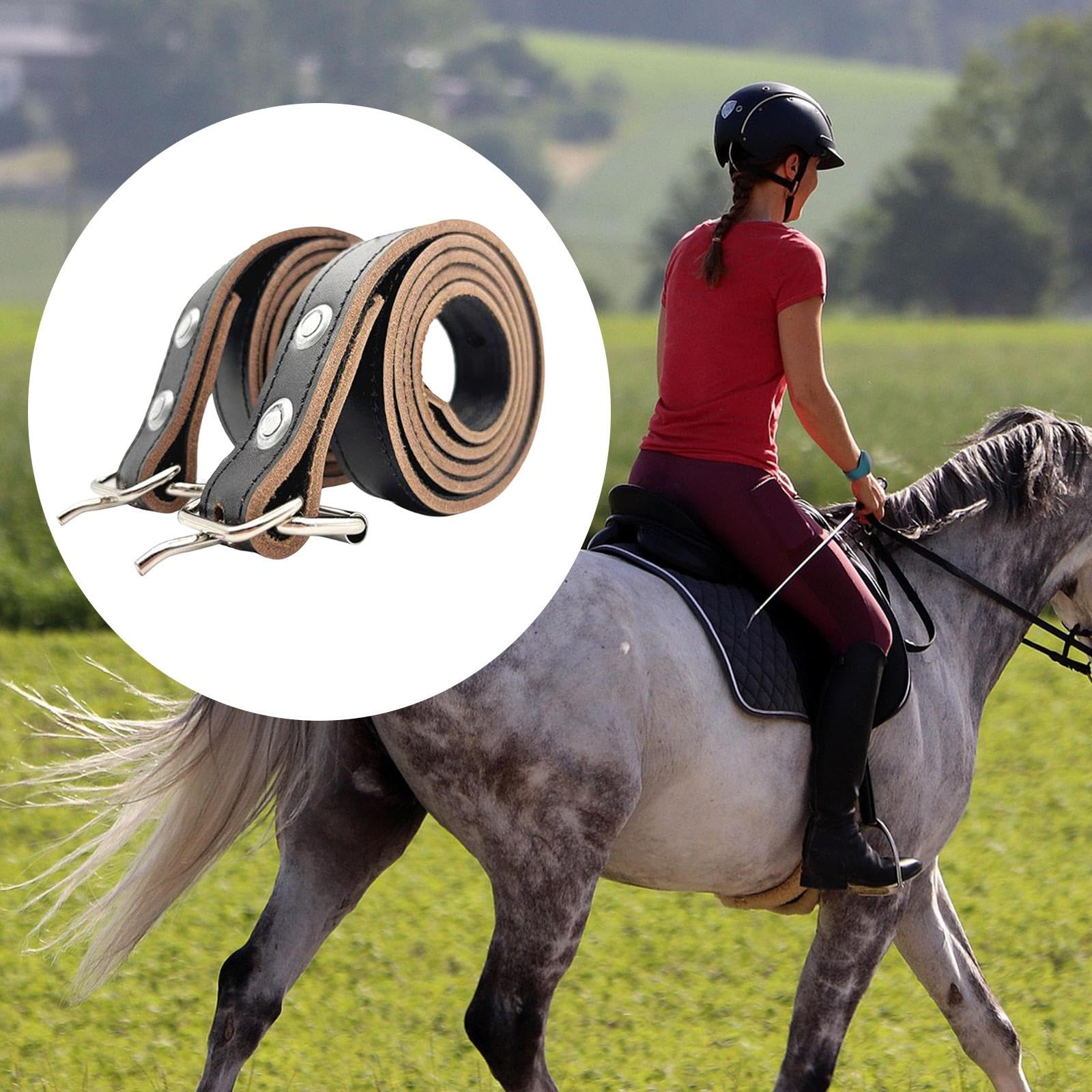Amagogo 2 étrivières d'équitation Souples, Confortables et Pratiques, de qualité supérieure, réglables et dotées de Boucles pour Une stabilité optimale.