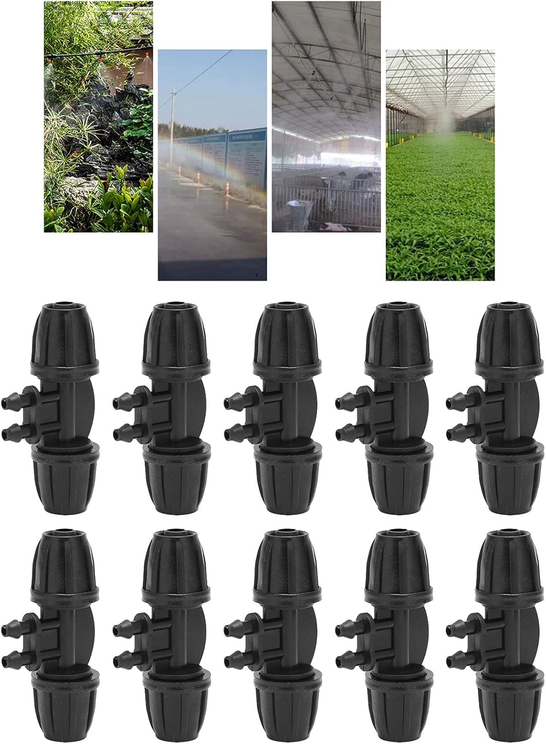 10PCS 8 11 to 4 7 Hose Connector 4 Way Barbed Reducing Connector Irrigation Fittings for Garden Greenhouse