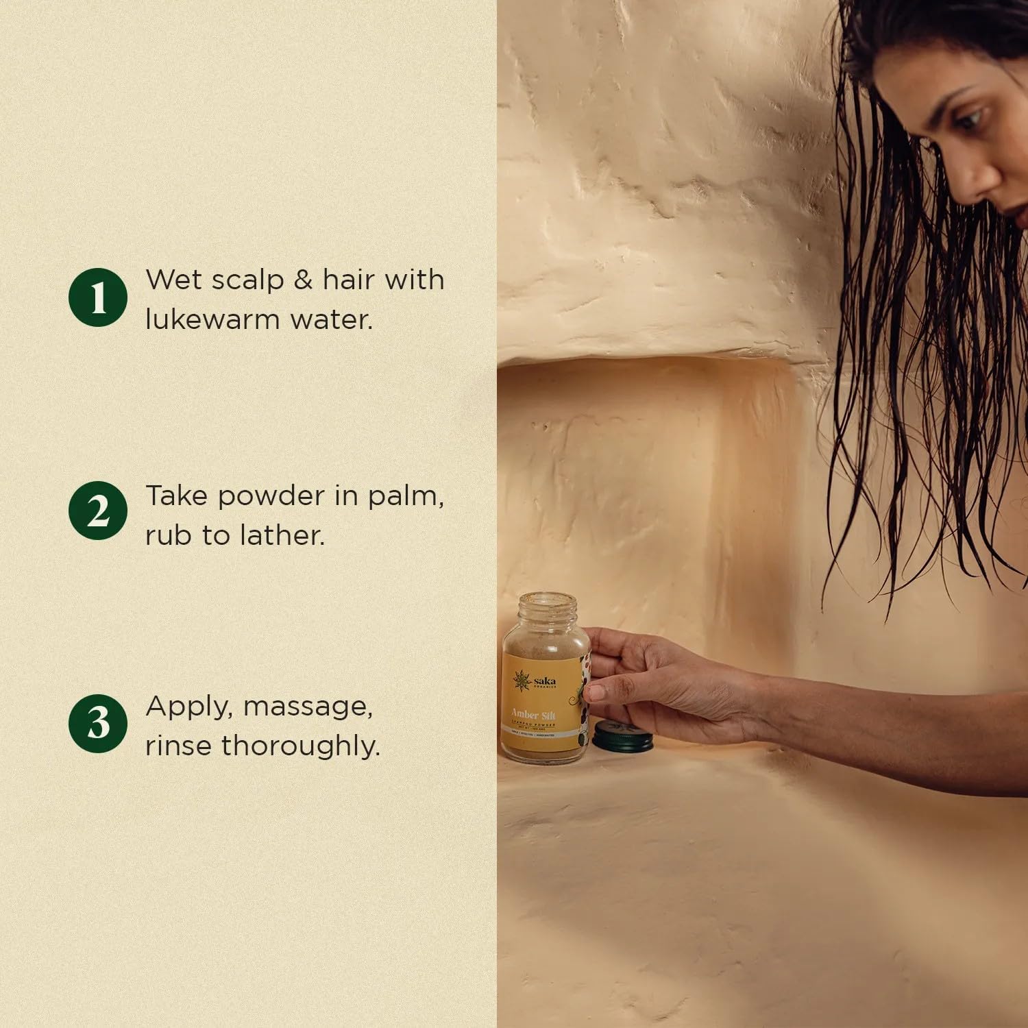 Saka Organics Herbal Shampoo Powder with Soapnut 200g Pack of 2 2