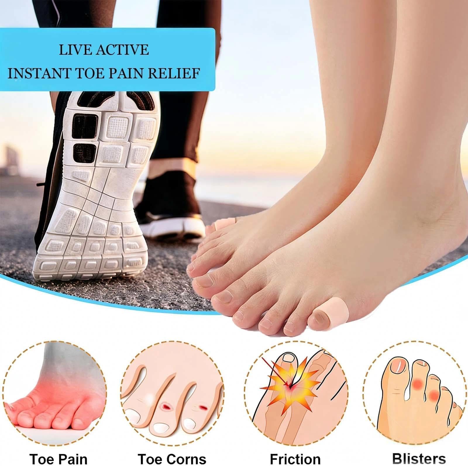 Protector de Dedos de Los Pies, 30 Piezas Protector Dedos Pie Silicona, Callos, Durezas y Ampollas, Separadores de Dedo para Dedo Superpuestos