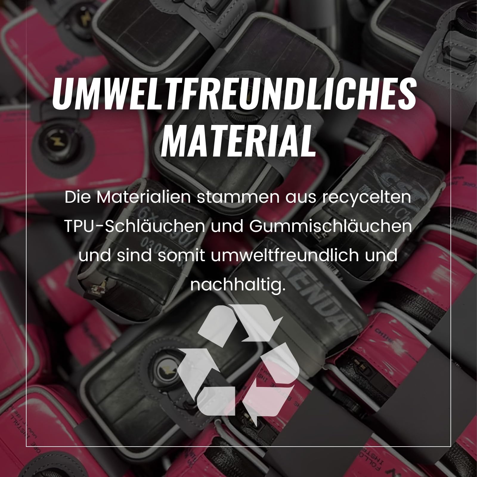 RIDENOW Bicycle Saddle Bag Made Of Recycled TPU Tubes And Rubber Hoses