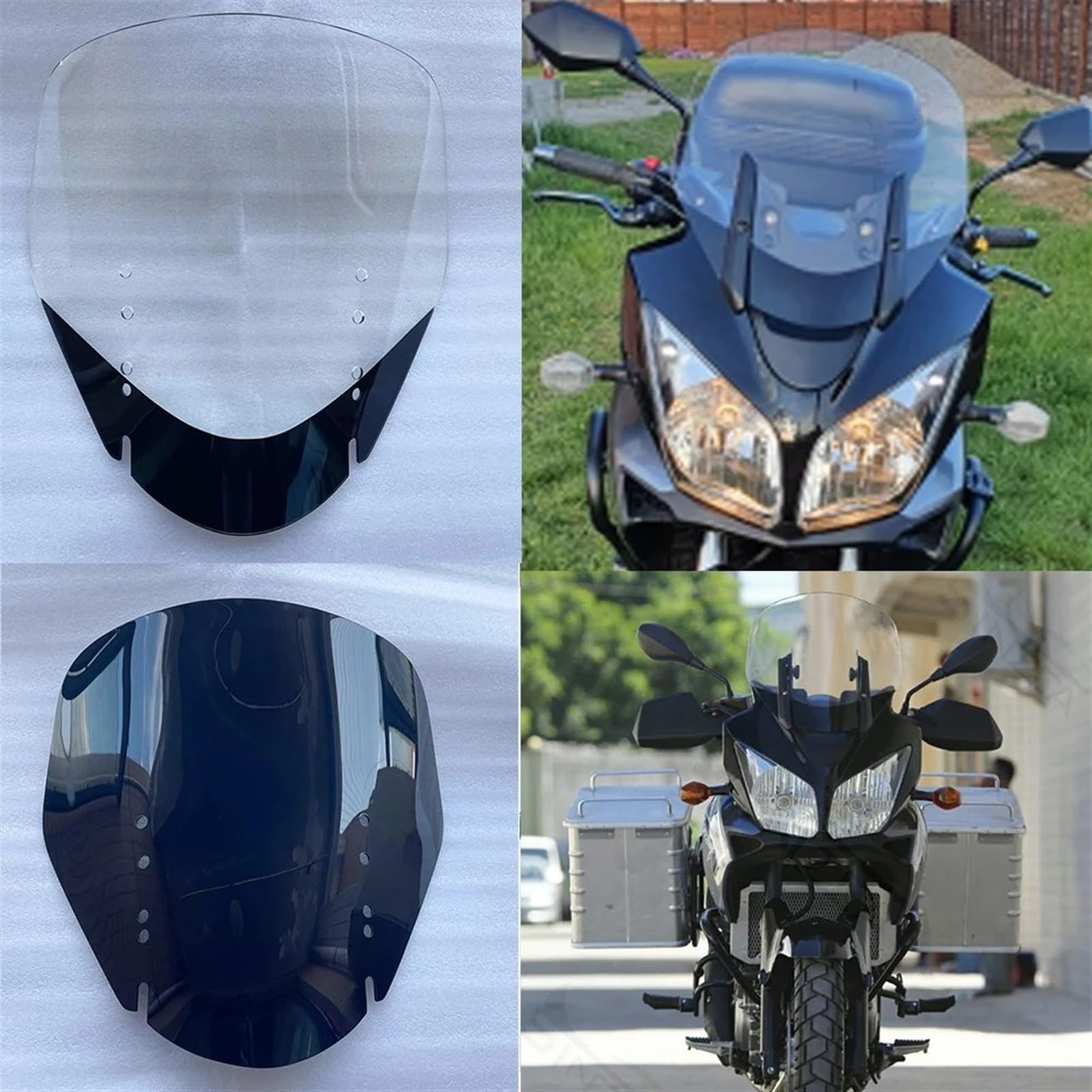 Moto Cupolino Parabrezza Per Suzuki Per Vstrom Per V-strom DL650 DL 650 2004 2005 2006 2007 2008 2009 Per DL1000 2004-2013 Parabrezza Moto Parabrezza Deflettore Per Moto(Clear)