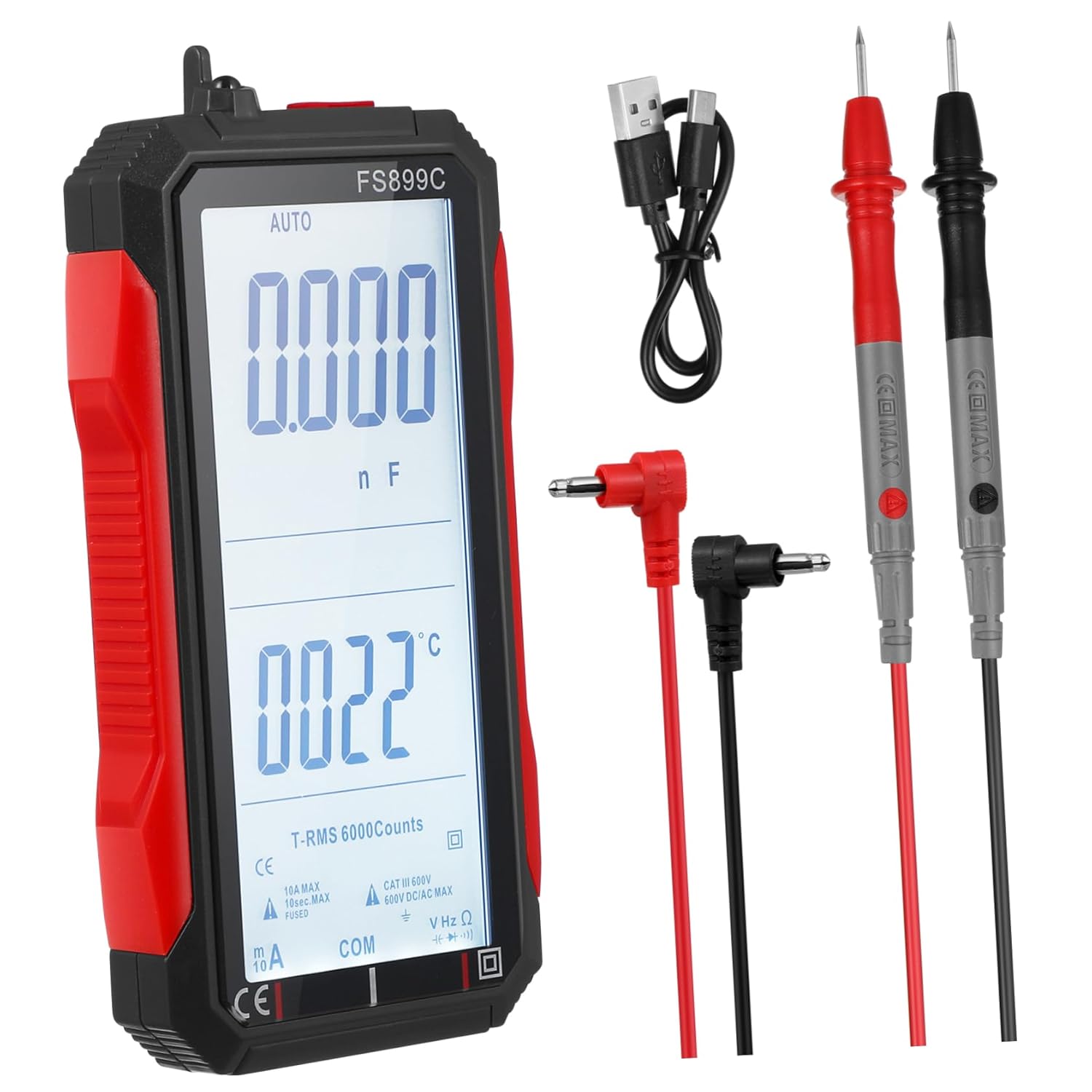 DOITOOL Digital Multimeter LCD Backlight High Accuracy Voltage and Tester Electrical Tester for Automotive and Home Use
