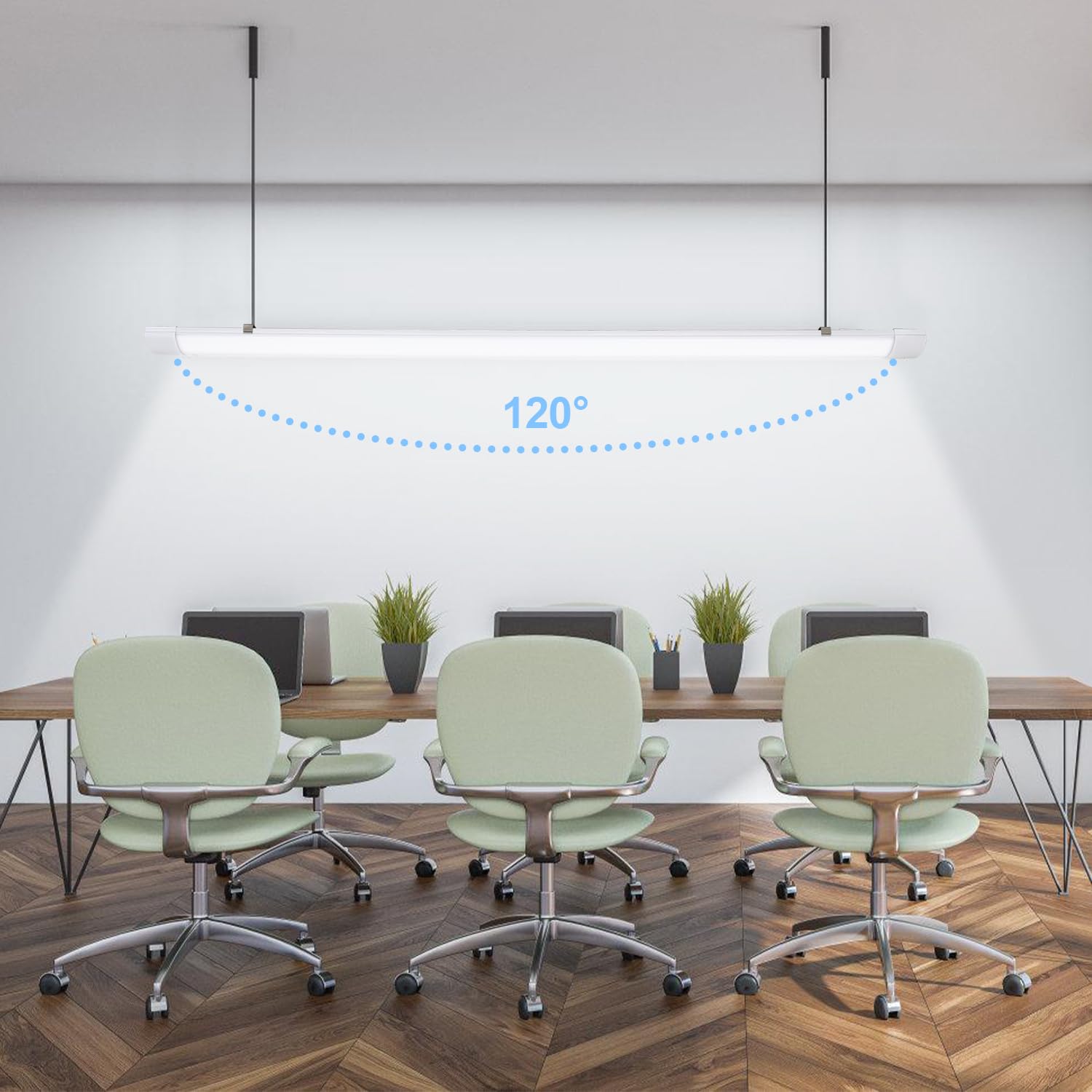 Sonnewelt 8X Neon LED 120 CM 36W Reglette LED Garage 4000K Blanc Neutre Eclairage LED Plafond,IP65 Imperméable Néon Led Plafonnier Connectable pour Garage Ateliers Bureau Parking Salle de bain