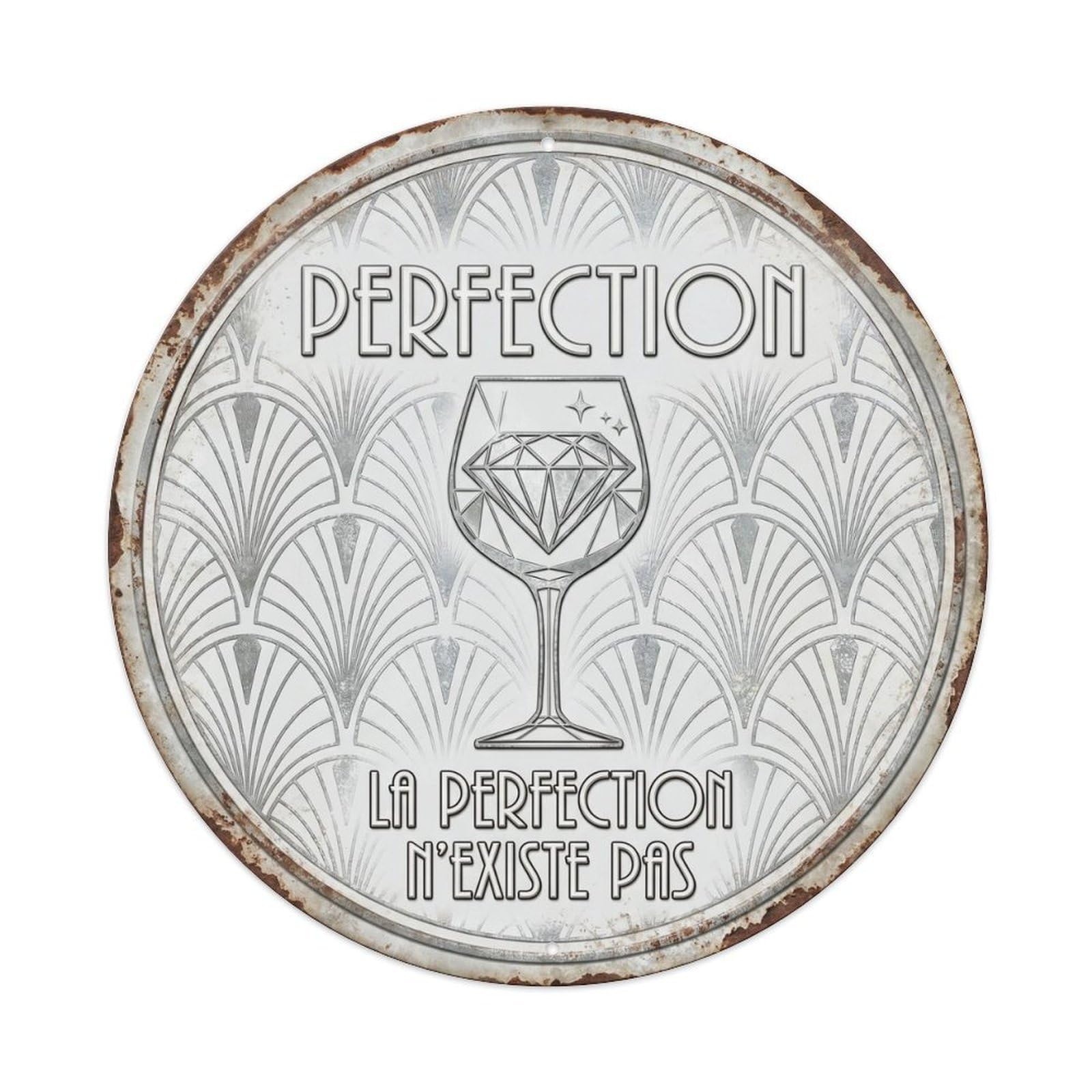 Perfection Humorous Mancave Perfection Metal Tin Sign