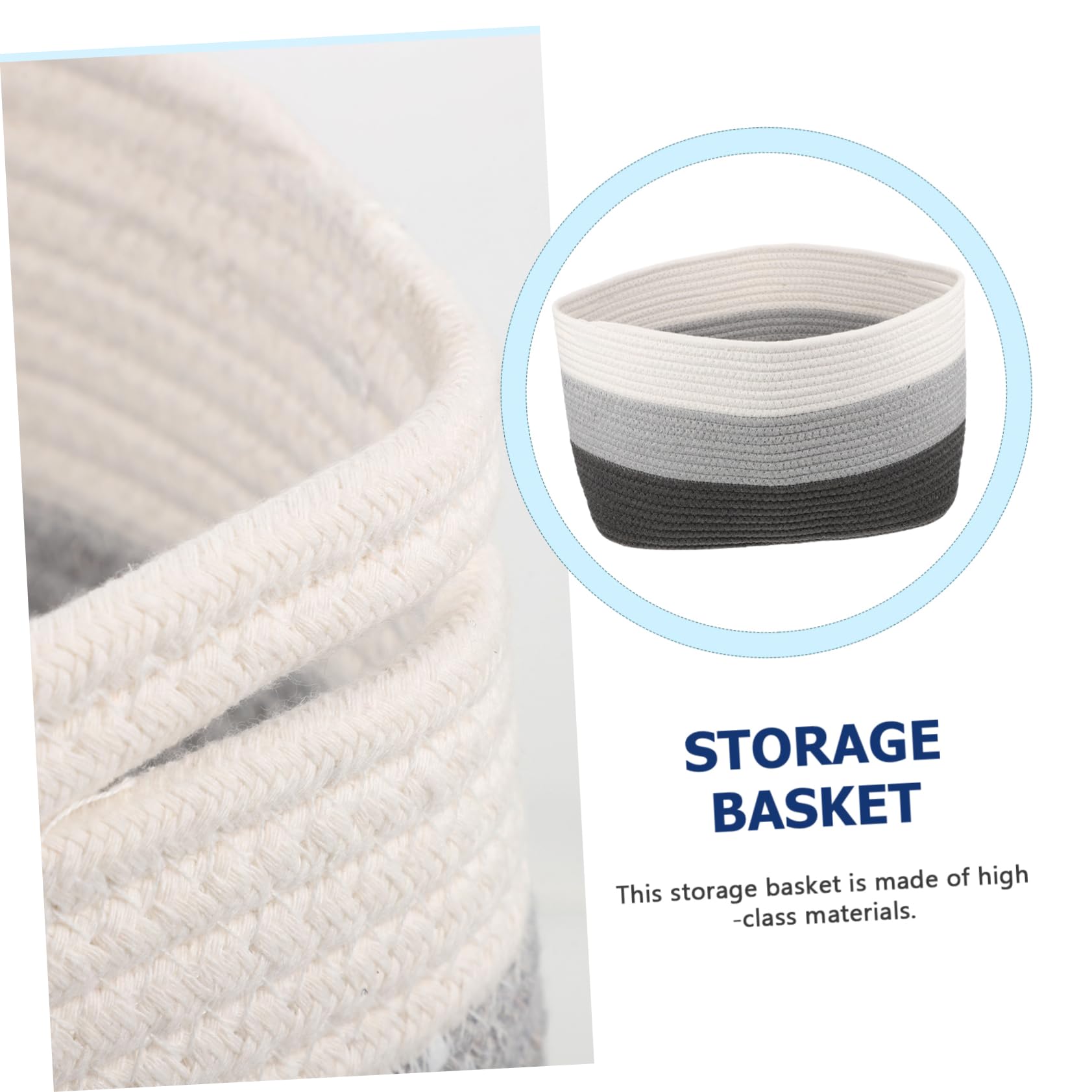 Cesta De Almacenamiento De Algodón Trenzado Grande Organizador De Sundries Diseño De Práctico Para Mantener El