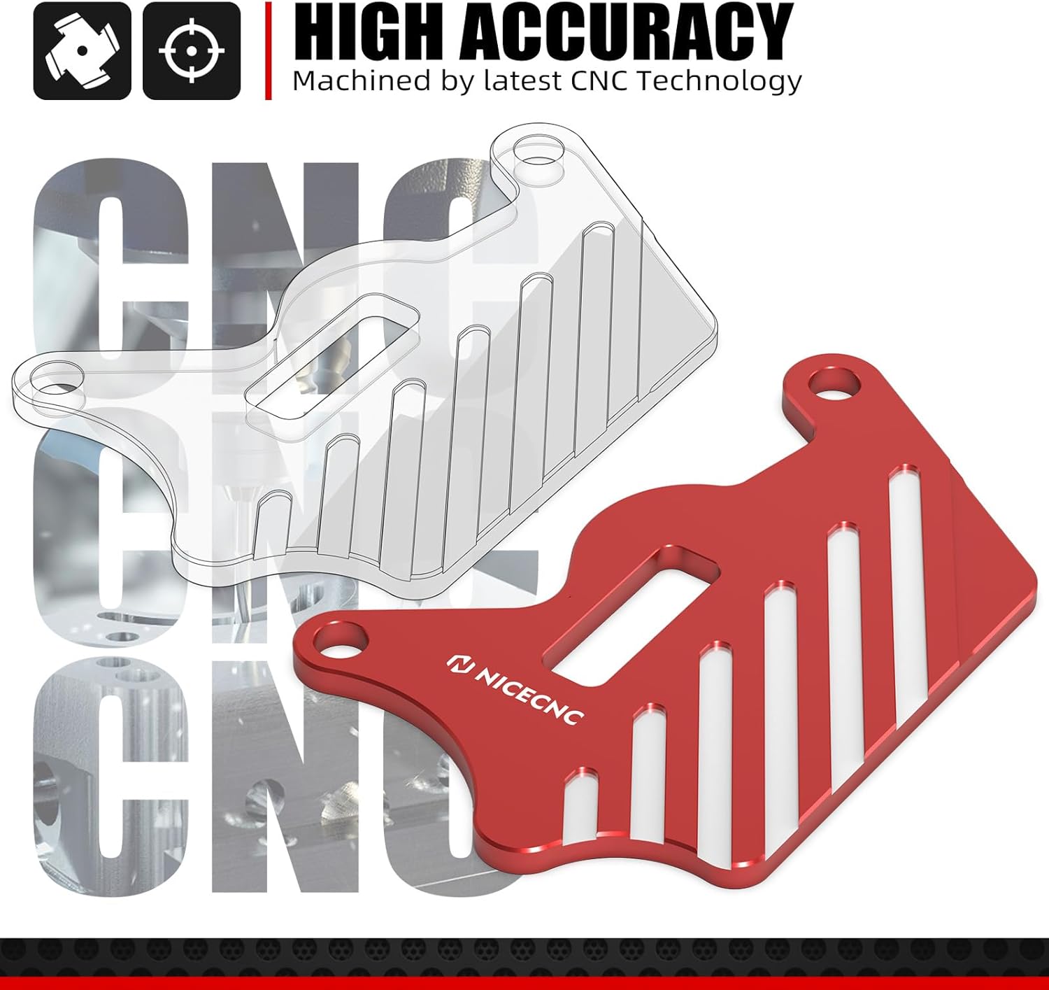 NICECNC Motorcycle Front Brake Caliper Guard Cover Compatible with Honda XR650L 1993 1994 1995 1996 1997 1998 1999 2000 2001 2002-2024,Billet Aluminum