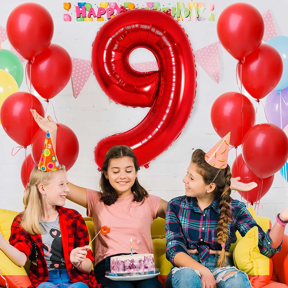 Foil Globo Número 5 Azul 40" (101cm), Inflable Helio o aire, Gigante Numeros 0-9, 10-19, 20-29, 30-100, Grande Globos Decoración para La Boda Aniversario y Cumpleaños Fiestas — view 592
