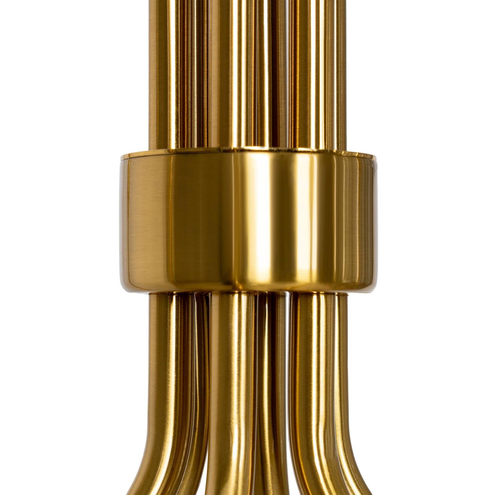 Lindby Kronleuchter Elanova (Retro, Vintage Antik) in Gold/Messing aus Metall (6 flammig E14) - Pendelleuchte Hängelampe Lüster Lampe Deckenleuchte Deckenlampe Wohnzimmerleuchte