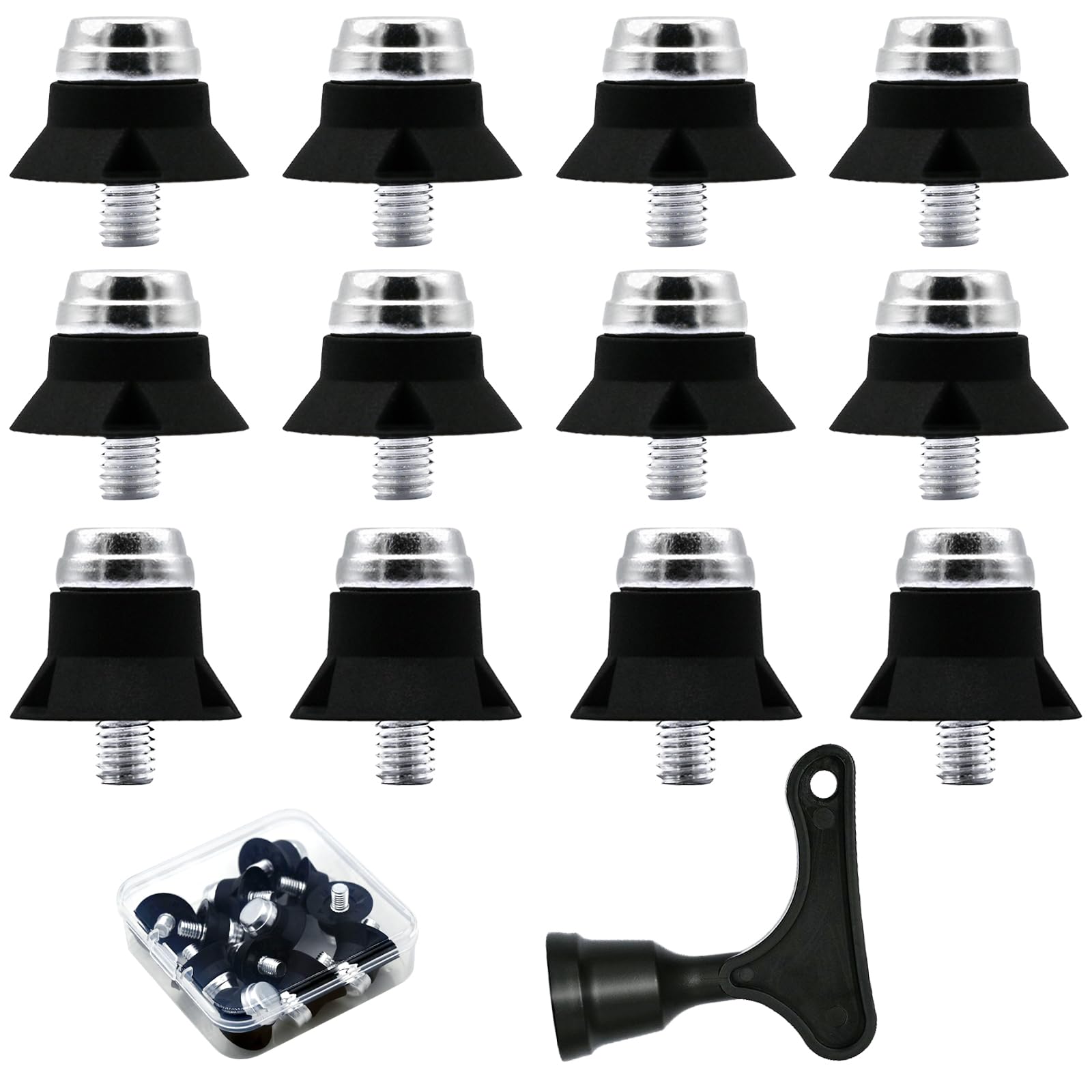 Buty piłkarskie, korek, 12 sztuk, zapasowe korki do piłki nożnej z kluczem, korki ze stopu aluminium, 2 rozmiary 13 mm, 16 mm