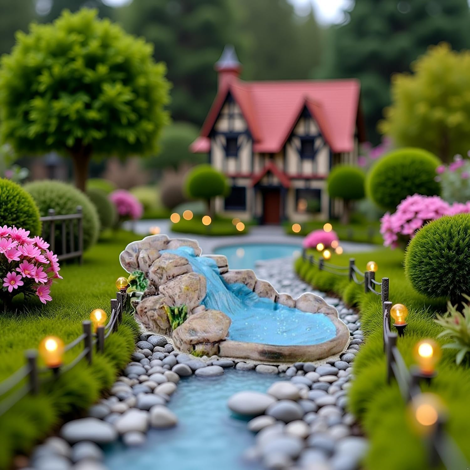 Blue DIY Miniature Water Pool Fairy Garden Decor - Image 8