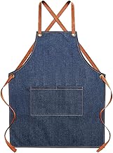Baoblaze Denim Apron Cross Back Cooking Apron Children Unisex Adult with Large Pocket Apron Kids Bib Multifuntional Bibs for Gardening Cafes Bars