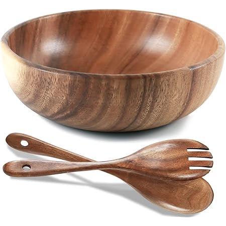 Lipper International Bamboo Wood Salad Bowl, Small, 7