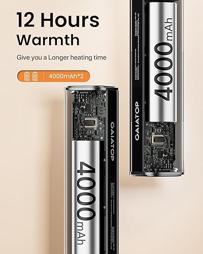Miniatura 4 de GAIATOP Hand Warmers Rechargeable, 2 Pack Magnetic Electric Hand Warmer, Flashlight 8000mAh Warm 12 Hrs Portable Pocket Heating USB-C Handwarmers,