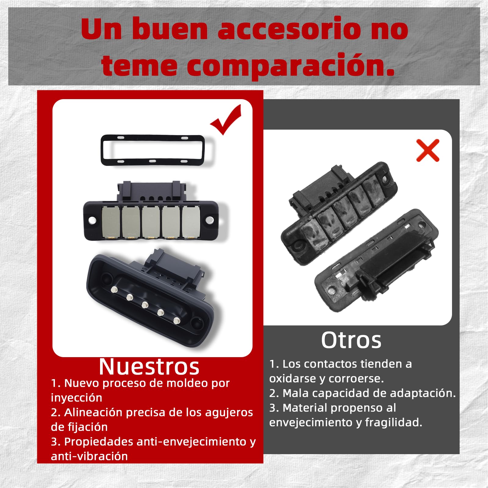 Interruptor de contacto de puerta de 5 pines – Apto para Mercedes Clase V W447 / Vito W447 / Marco Polo W447 / Viano W639 / Vito W639 / Sprinter W907 W910 (907, 910) – Interruptor de contacto
