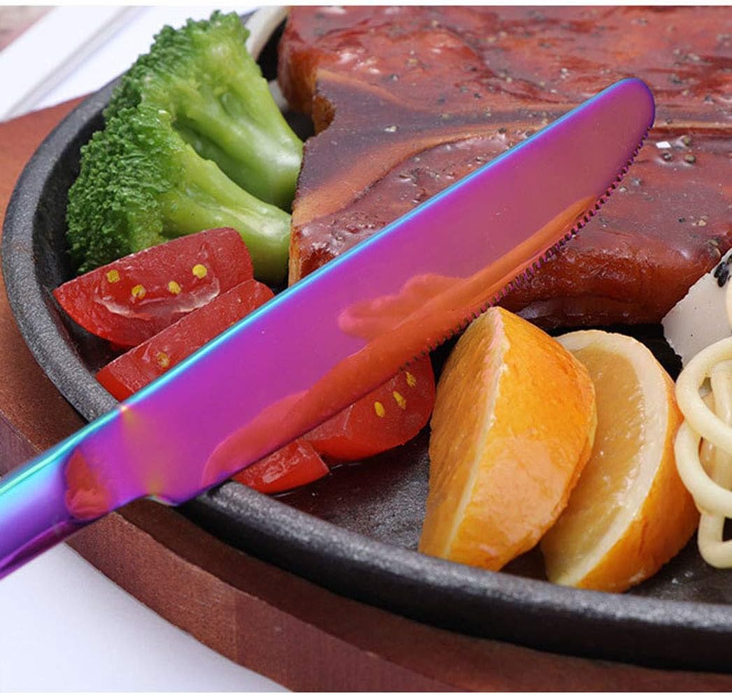 Cutlery Set 16 Piece Elegant Life Stainless Steel Flatware Silverware Service for 4 Knife Fork Spoon Set Ideal for Home/Camping/Party Easy Clean Dishwasher Safe Silver