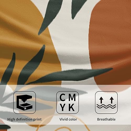 Miniatura 3 de Giwawa Juego de 2 toallas de mano bohemias amarillas de cara abstracta de mediados de siglo, toallas de baño de secado rápido para el hogar, baño,