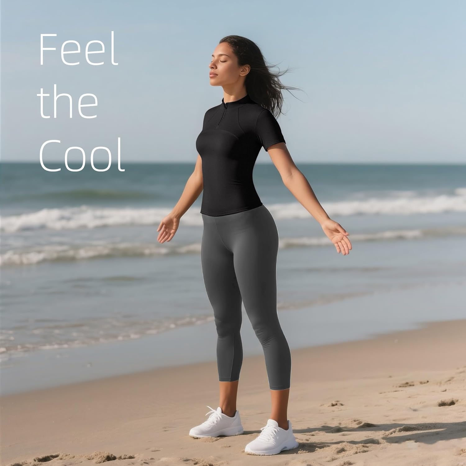 Women's Workout Shirts Mesh Breathable Tops Athletic Compression Fit T-Shirt Short Sleeve Gym Tees Quick-Dry Shirts
