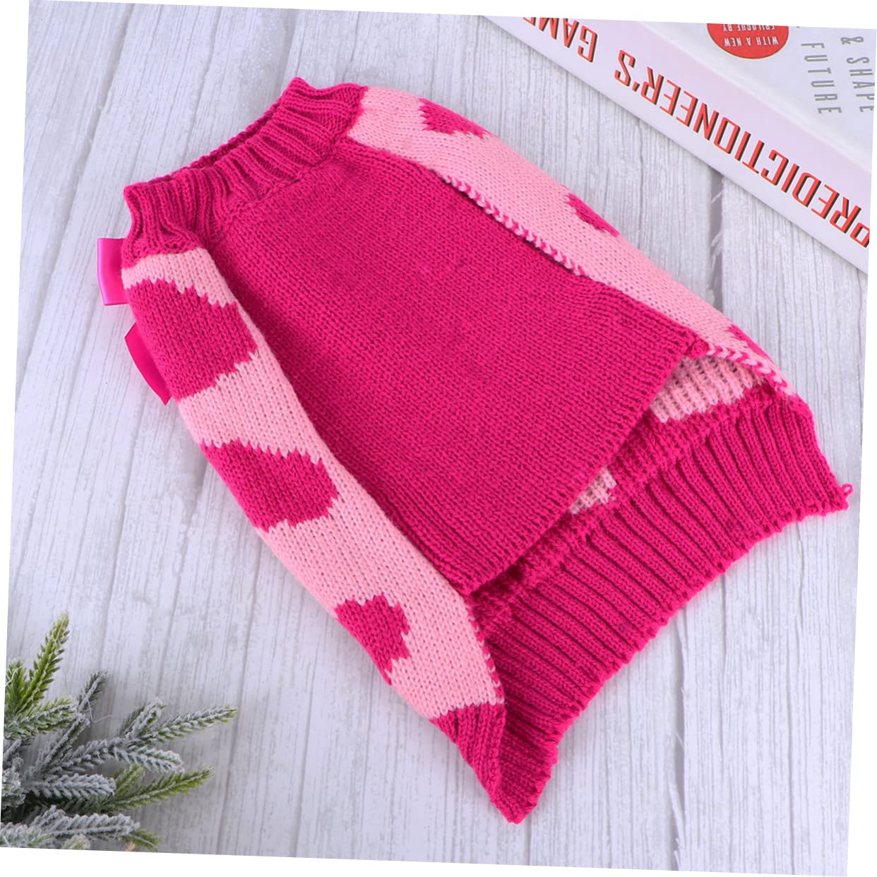 Toddmomy Pull Élégant pour Chien 3 Pièces Motif Cœur Confortable pour Les Fêtes Et Les Activités De Plein Air Taille XS (Rose)