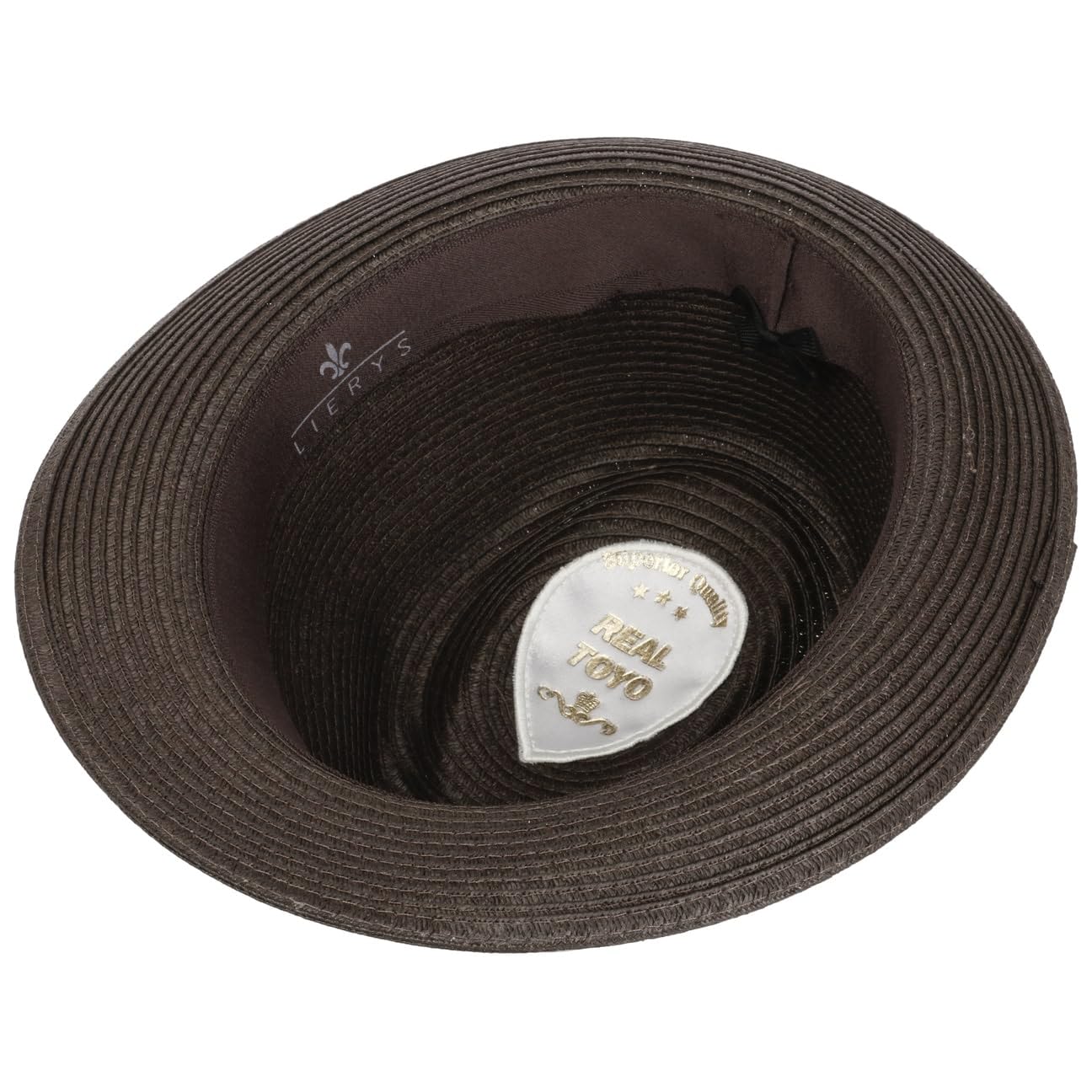 Lierys Menalo Sombrero Trilby Paja Toyo Banda de Grosgrain Hombre Primavera Verano