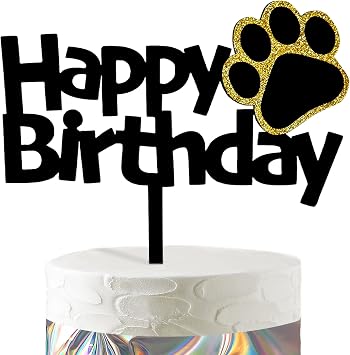 HaHaHa! Birthday Cake Topper for Pets, Dogs, Cats, No Assembly Required, Ready to Use, Cake Decoration, Happy Birthday Celebration
