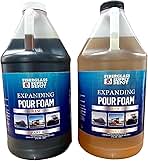 6 Lb. Density Expanding Pour Foam, 2 Part Polyurethane Closed Cell Liquid Foam for Boats, Dock Flotation, Carving, Soundproofing, Filling Voids, and Insulation (1 Gallon Kit)