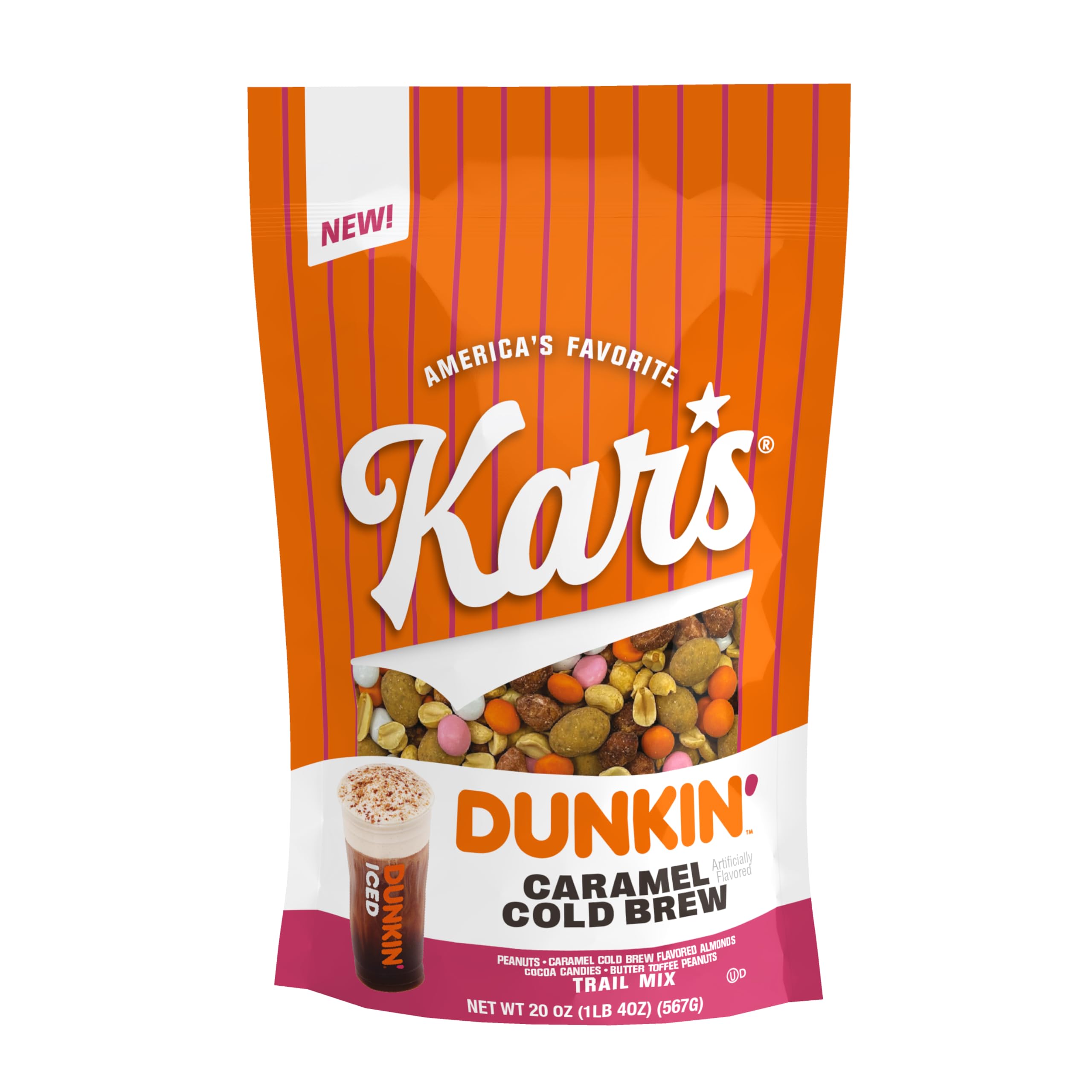 Kar’s Nuts Dunkin’ Frosted Donut with Sprinkles Mixed Nuts – Sweet Candy-Coated Nuts Mix, 5oz Grab & Go Bags (Pack of 12) – Trail Mix Sweet Snacks for Adults & Kids: Caramel Cold Brew 20 Ounce (Pack of 6)
