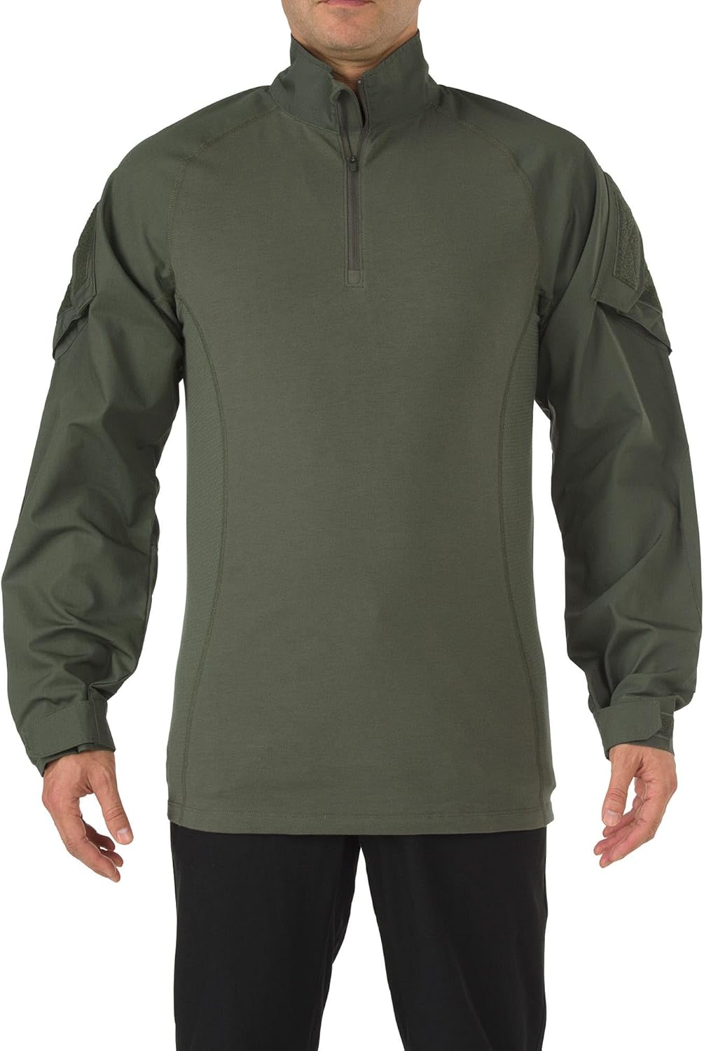 5.11 Tactical Men's Long Sleeve Shirt for Military Law Enforcement, 1/4 Zip, Rapid Assault, Style 72194ABR