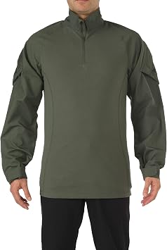 5.11 Tactical Mens Long Sleeve Shirt for Military Law Enforcement, 1/4 Zip, Rapid Assault, Style 72194ABR