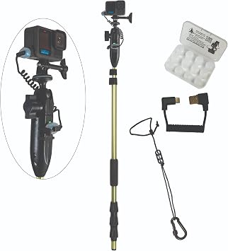 YOLOtek Veteran Owned - PS53 SuperBundle - GoPro Boat Mount & Constant Power - Go Pro Camera Bass Boat Accessories - for All Action Camera - Fishing Camera Power Pole SuperBundle