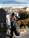 besrey Baby Backpack Carrier, Toddler Hiking Backpack with Safety 3-Height Seat, Adjustable Straps&Waist Belt, Foldable Frame Lightweight Large Capacity Child Carrier for Hiking (Black)