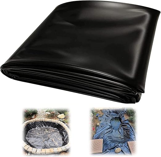 Image Gammeer Pond Liner HDPE,Fish Pond Bed Liners UV Resistant,Garden Fish Ponds Impermeable Film,pond Underlay Feet Pond Skins Liner Waterfall Liner Cloth Impermeable Film,Protective Underlayment