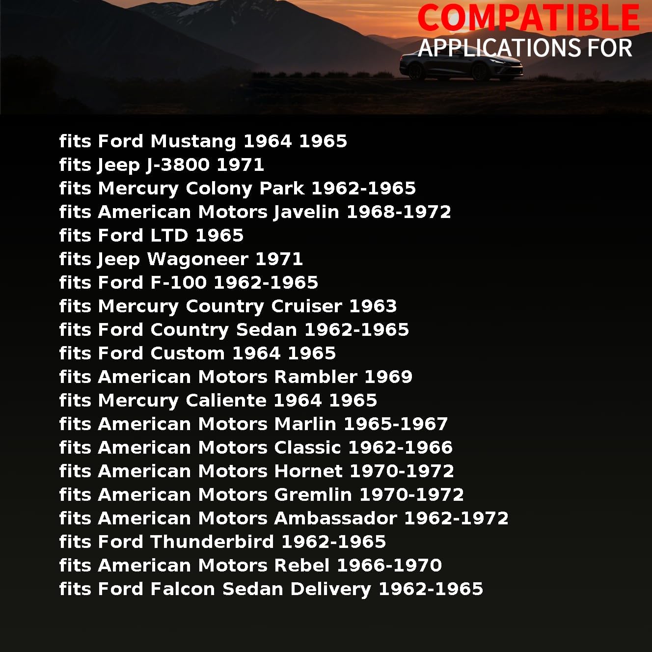 Power Steering Pump Drive Shaft Seal Kit fits Ford F-250,F-350,Mustang 1962 1963 1964 1965 fits American Motors AMX, Ambassador 1962 1963 1964 1965 1966 1967 1968-1972 1 X