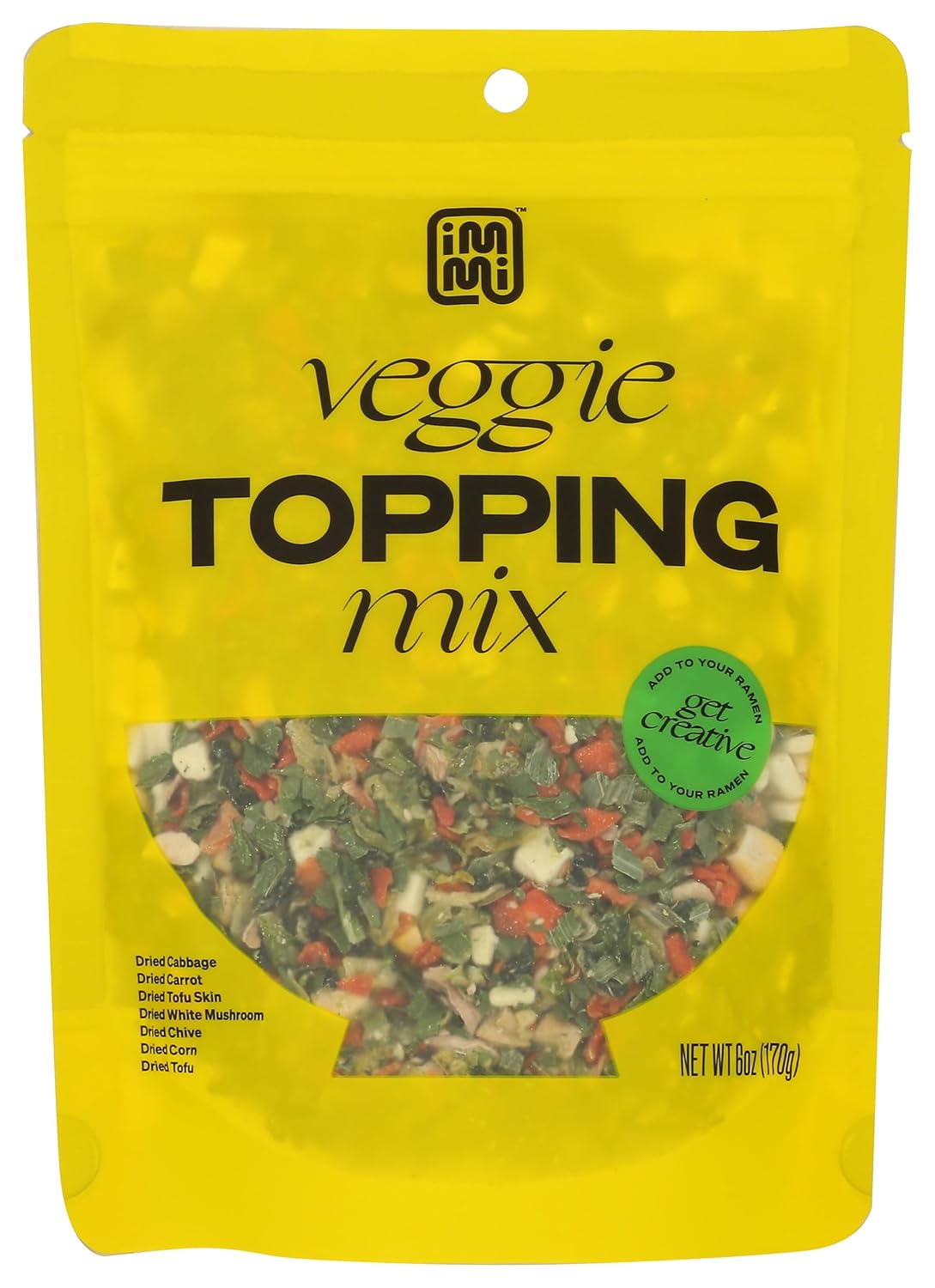 Immi Ramen Veggie Topping Mix, 6 Ounce (Pack of 6)
