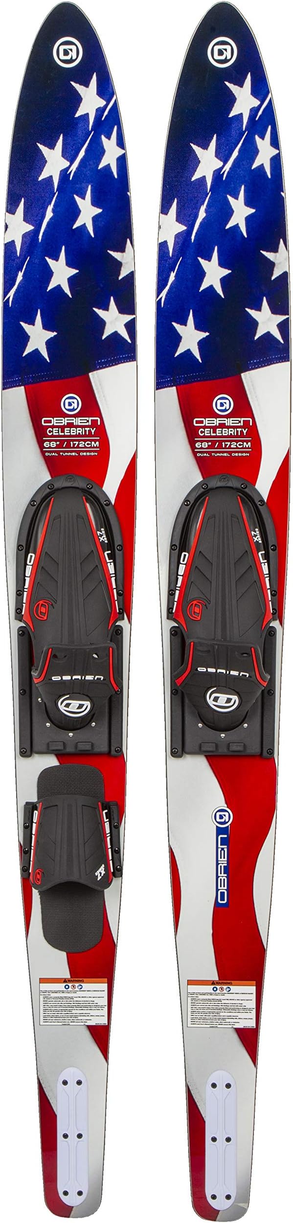 O'Brien Celebrity Combo Water Skis, Flag, 68", 2211110