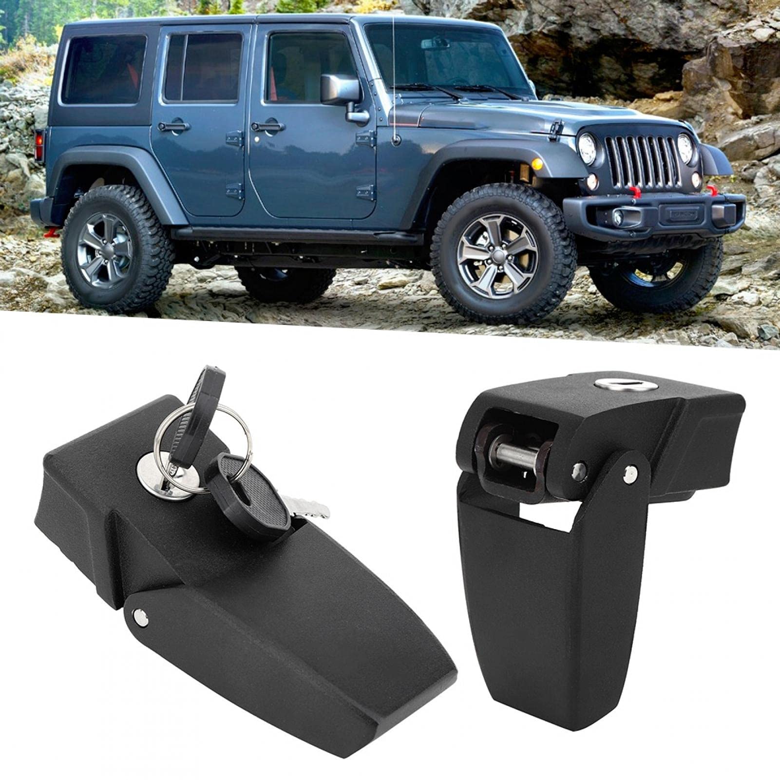 Cerradura/pestillo metálico para el capó del Wrangler JK JKU (piezas de motor de 2007-2018)