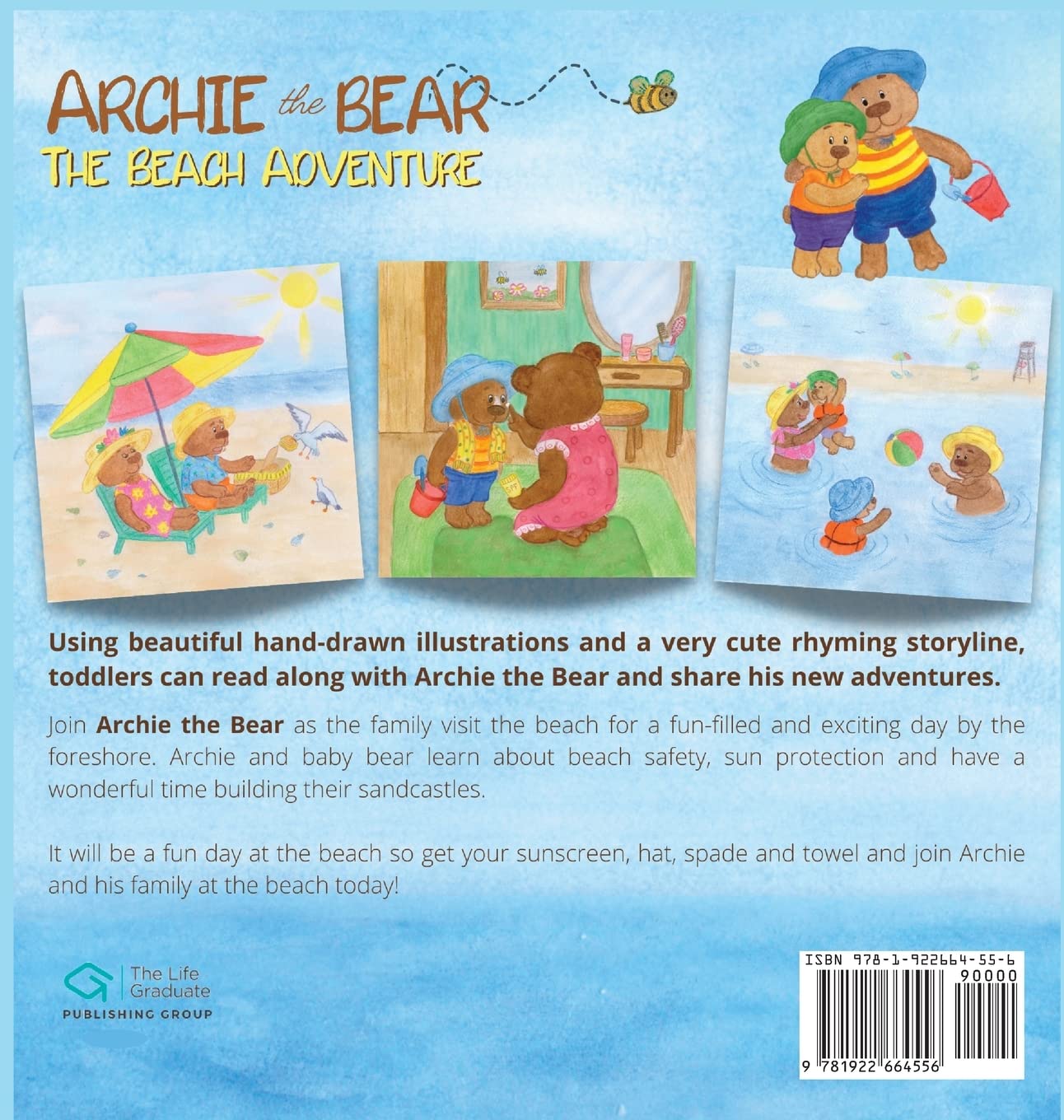 Archie the Bear - The Beach Adventure: A Beautifully Illustrated Picture Story Book for Kids About Beach Safety and Having Fun in the Sun!