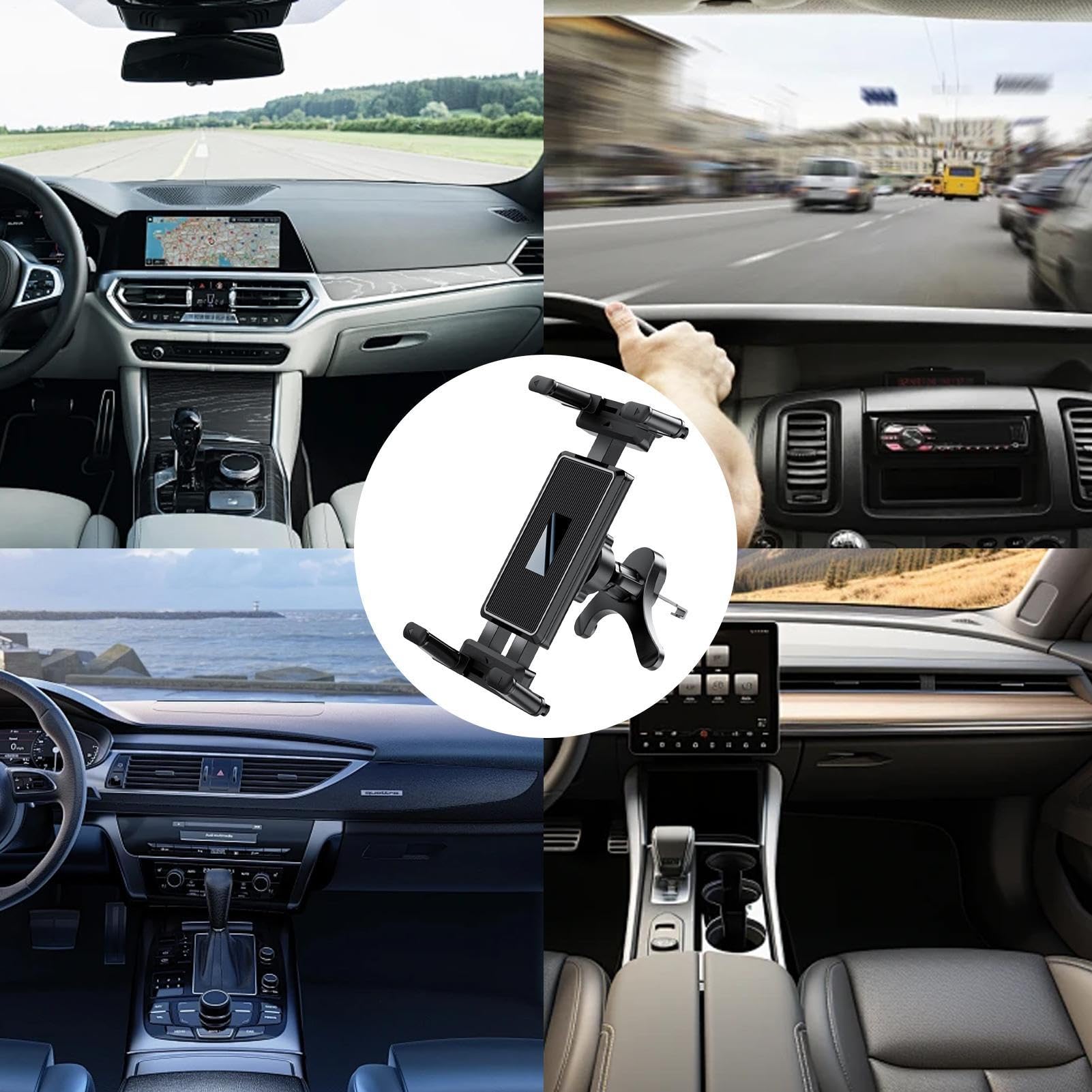 Soporte para Móvil para Coche Cuna para Rejilla de Aire con Rotación de 360 | Soporte Plegable para Teléfono Móvil en el Coche Universal para Conductores Hombre Mujer Reparto Comida SUV Sed