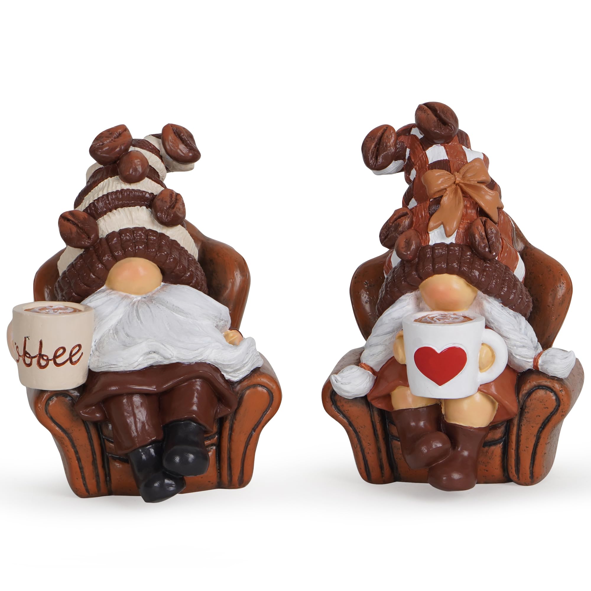2PCS Coffee Gnomes Coffee Bar Decor Accessories Spring Summer Swedish Tomte Elf Dwarf Figurines Gift Tasteful Company on The Couch Indoor Home Decorations