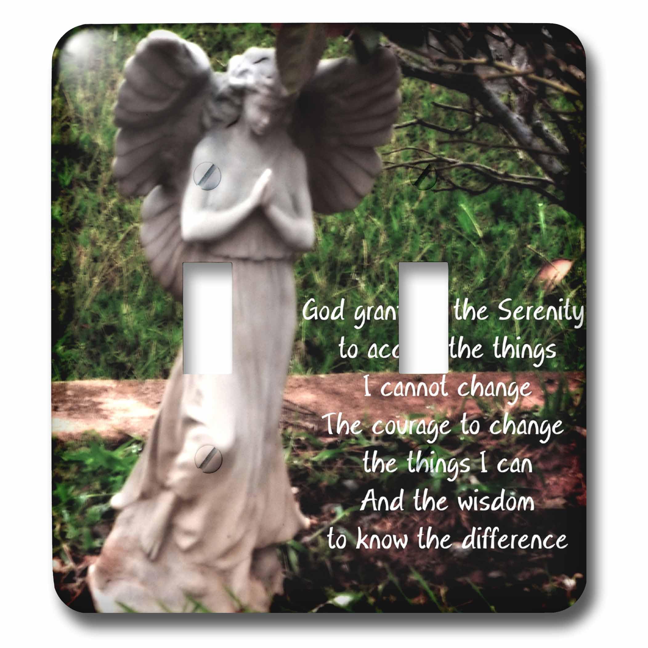 Interrupteur à bascule An Angel and Serenity Prayer 3dRose lsp_63370_2