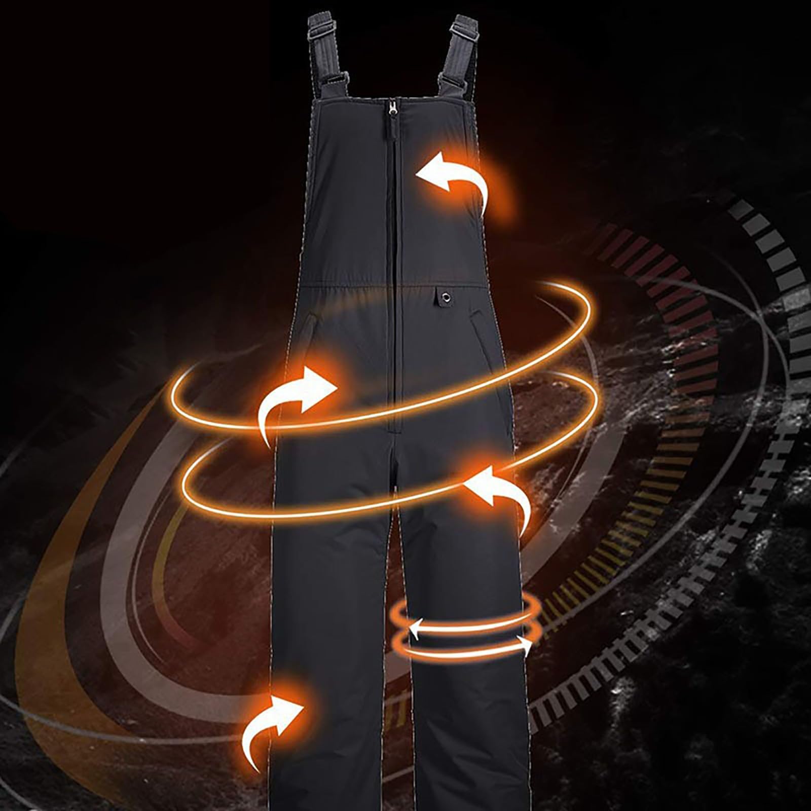 Generisch Skihose Damen Wasserdicht Schneehose Wasserdicht Leicht Schneeanzug Thermo Gefüttert Hosenträgerhose mit Verstellbarer Latzhose Outdoorhose Winddicht Snowboardhose Winter Mode Softshellhose