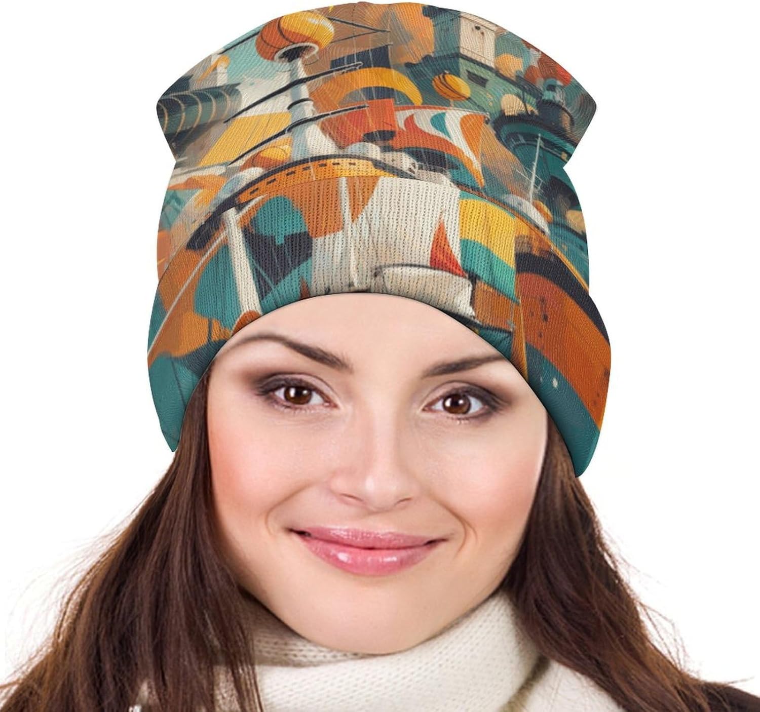 Colorful-Kangaroo Beanie Knitted Hat for Men Women Cute Knitted Skull-Cap Winter Warm Headwear Beanies