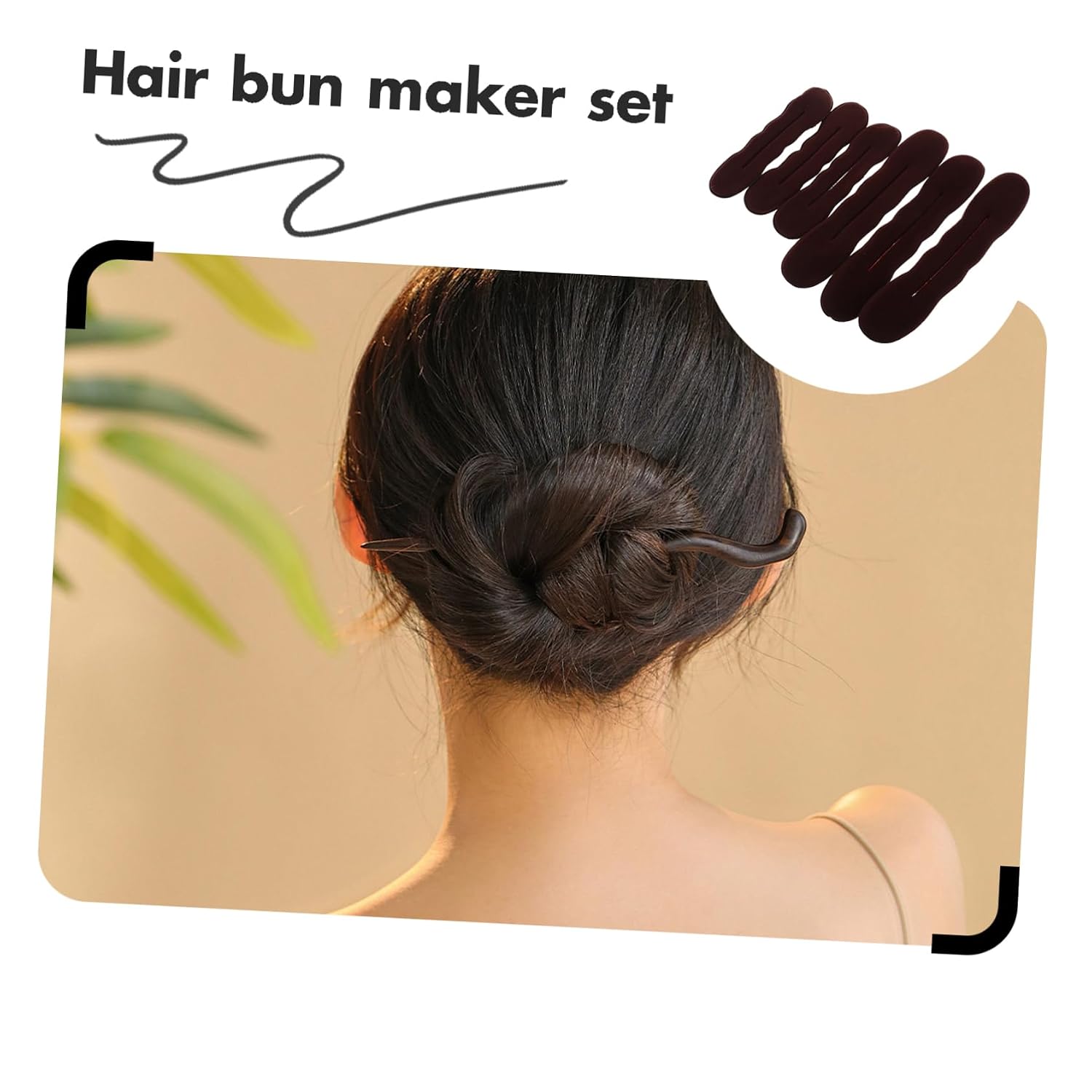 6pcs Hair Bun Maker for Women Small Large Soft Sponge Hair Bun Shaper Accessory