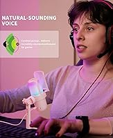 Vista 4 de USB Microphone Gaming for PC Pink，Mini Computer Gaming Mic for PS4/ PS5/ Mac,Streaming Microphone for PC Gaming,Condenser Mic with RGB