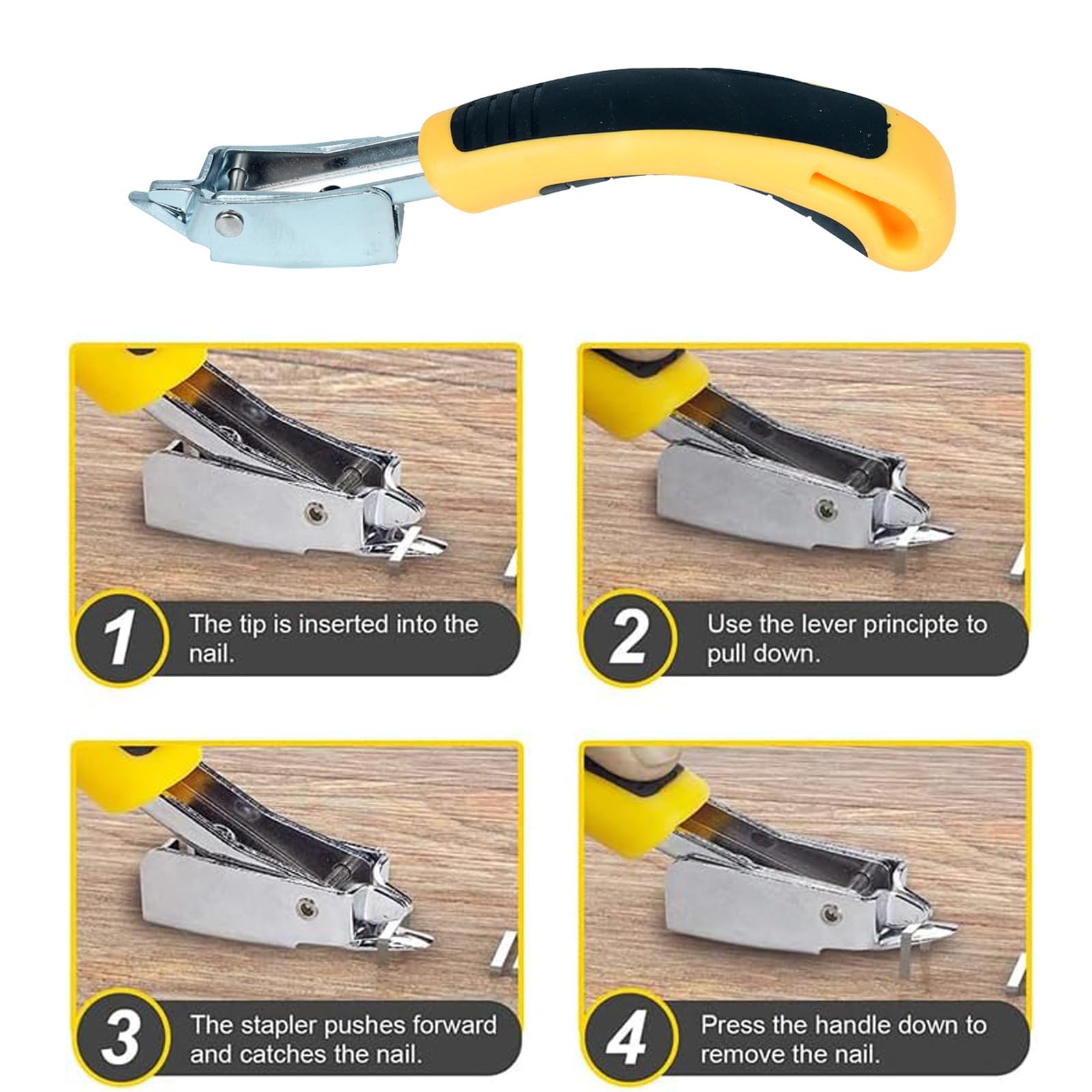 Heavy Duty Staple Remover Tools Kits, SKZIRI 3in1 Tack Puller Set For Upholstery And Construction Wood Staple Remover Tool Nail Puller For Furniture Tyre Carpet Wood Floor And More - View #9