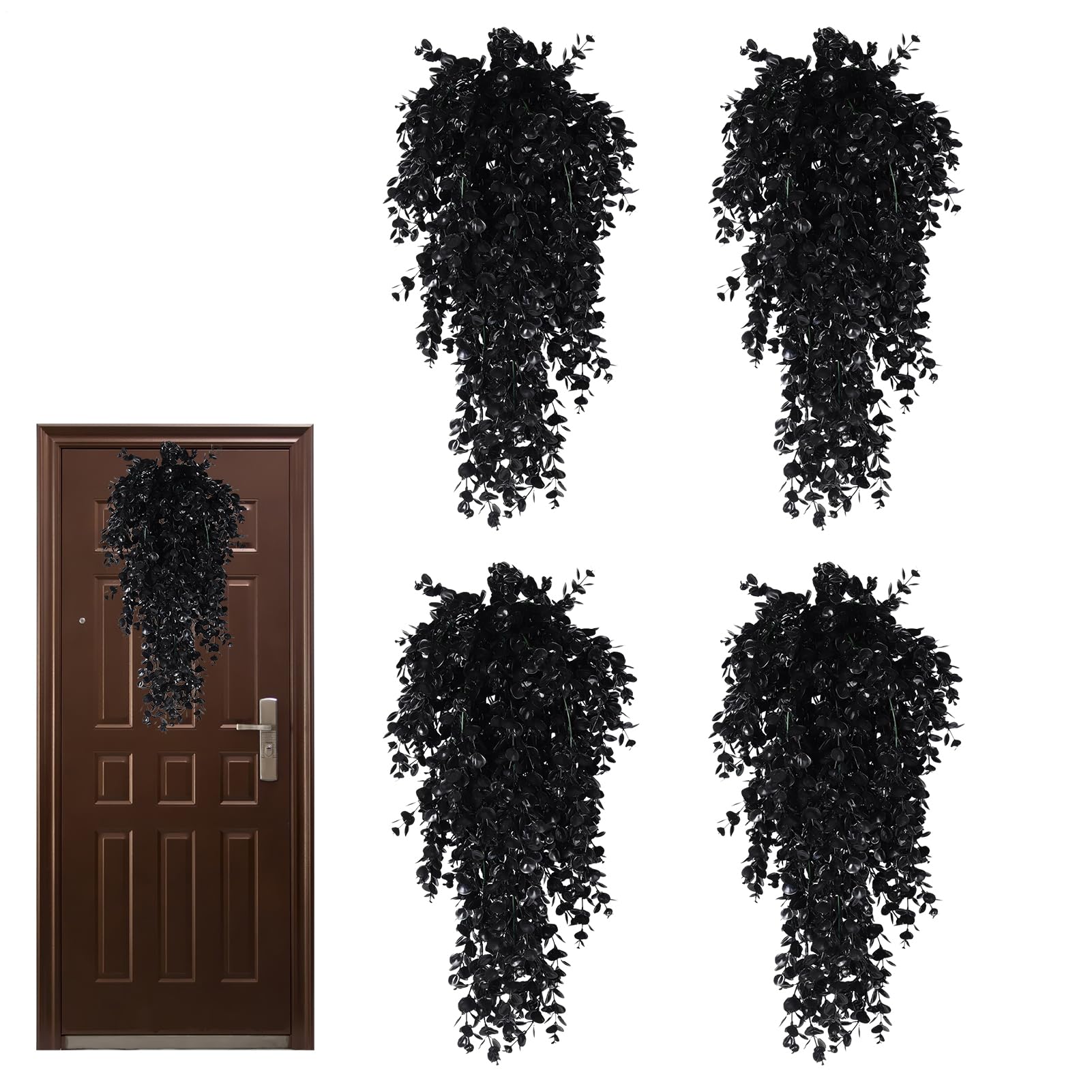 Plantes artificielles noires 76cm pour habiller la porte et le jardin