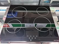 NOXTON 60 cm-es Üvegkerámia Főzőlap 4 Égővel Fekete Elektromos Érintésvezérlés 9 Fokozat 10