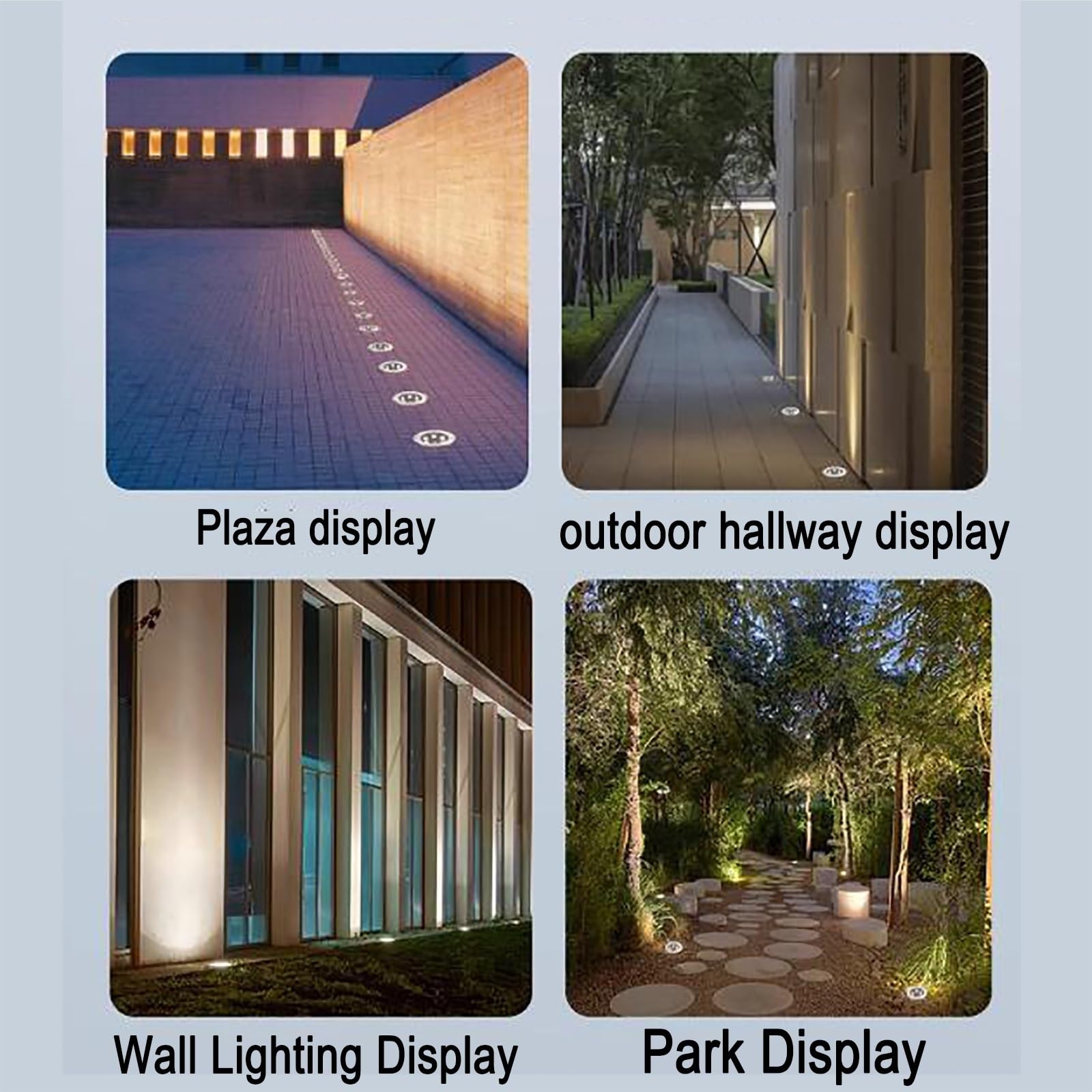 THEGA Luces Paisaje - Focos Suelo Led Exterior, Focos LED Empotrados Redondos CA 220V, Lámpara Pie Superbrillante Impermeable IP65, Iluminación Decorativa para Patio Y Jardín, Luz Suelo(White,36W)